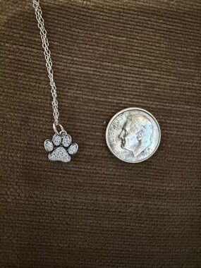 0.8TCW S925 Silver Paw Pendant